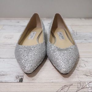 Jimmy Choo sparkly flat (Silver)